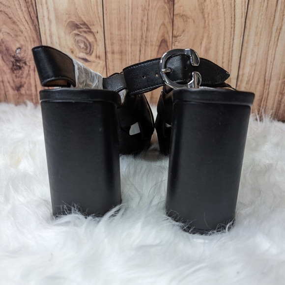 Aerosoles Paulina platform sandals in back vegan leather‎ - Picture 5 of 9